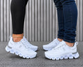 Tenis urbanos de suela segmentada blanco para hombre