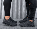 Tenis urbanos de suela segmentada negro para hombre