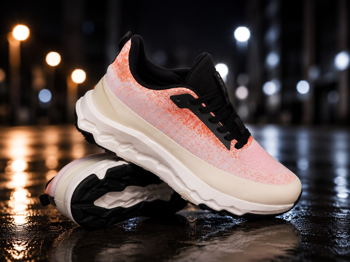 Tenis deportivos de malla rosa para hombre
