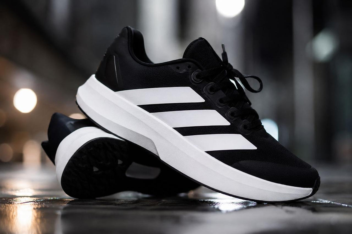 Tenis urbanos de contraste negro blanco para hombre
